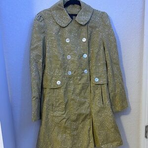 Marc By Marc Jacobs Textured Green Trench Coat